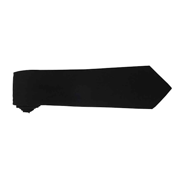 Premier enfärgad slips i polyester, One Size, svart Black One Size