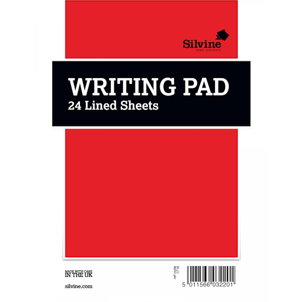 Silvine Ruled Notepad (36-pack) 177mm x 136mm Vit White 177mm x 136mm