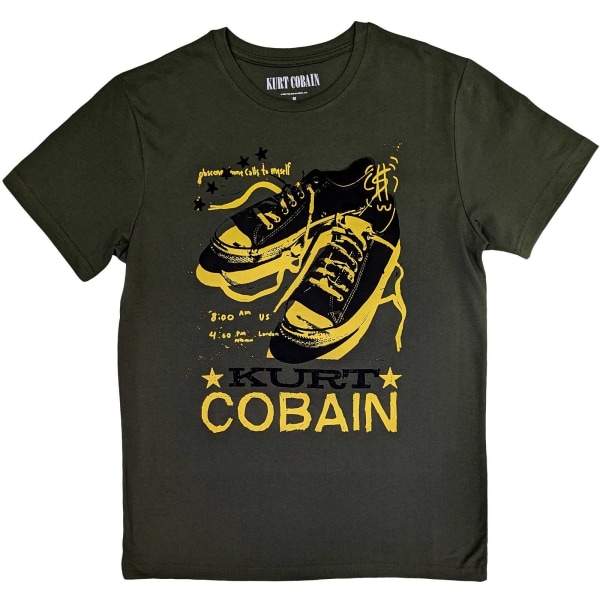 Kurt Cobain Unisex Vuxen Converse T-shirt S Grön Green S