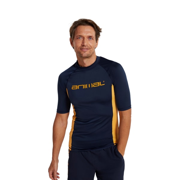 Animal Mens Kai Recycled Rash Guard L Navy Navy L