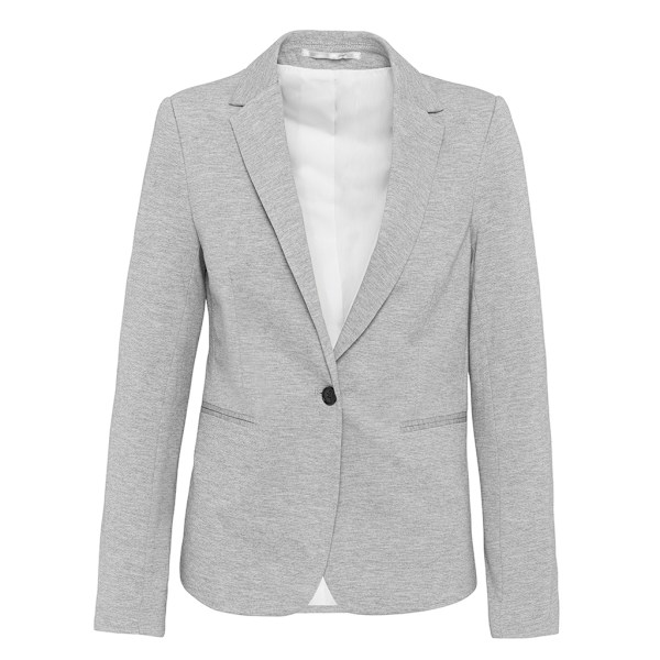 Kariban Stickad Blazer för Kvinnor/Dam Storlek 16 UK Ljusgrå Melange Light Grey Heather 16 UK