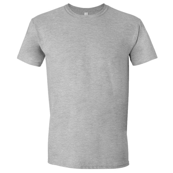 Gildan herr kortärmad mjuk t-shirt L Sport Grey (RS) Sport Grey (RS) L