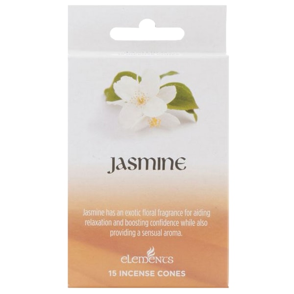 Elements Jasmine Rökelse Koner (Låda Med 12 Paket) En Storlek Vit White One Size
