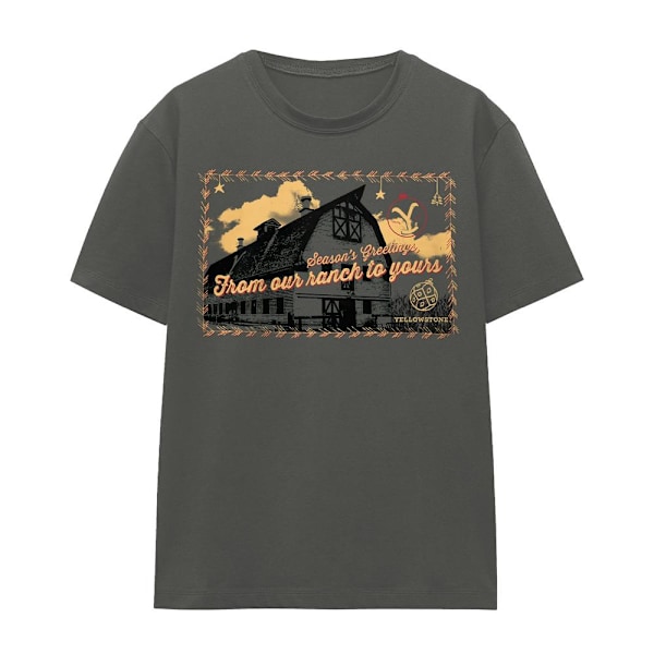 Yellowstone Unisex Vuxen Säsongshälsningar Från Yellowstone Charcoal M