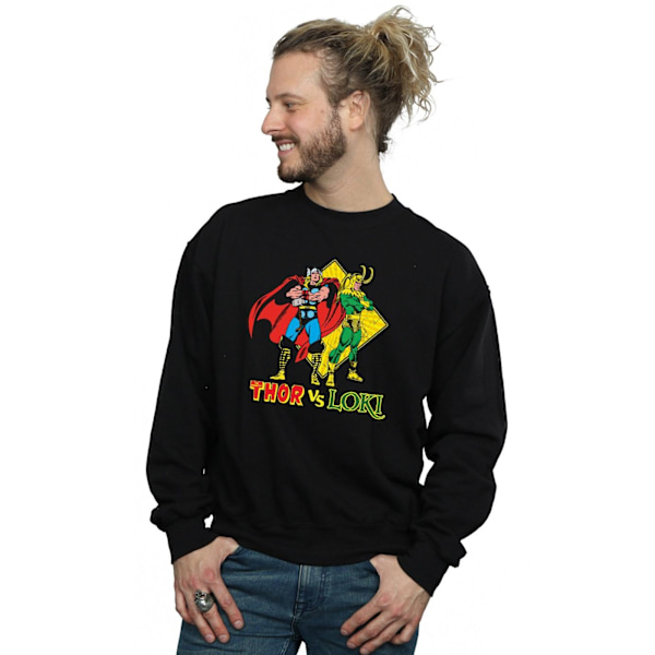 Marvel Herr Thor Vs Loki Sweatshirt 4XL Svart Black 4XL