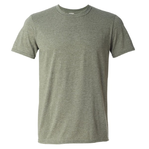 Gildan herr kortärmad mjuk t-shirt S Heather Military Heather Military Green S