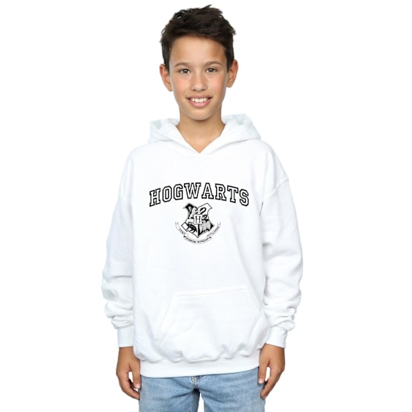 Harry Potter Pojkar Hogwarts Crest Hoodie 5-6 År Vit White 5-6 Years