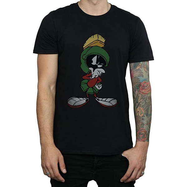 Looney Tunes Mens Marvin The Martian Pose T-shirt i bomull XXL Bl Black XXL
