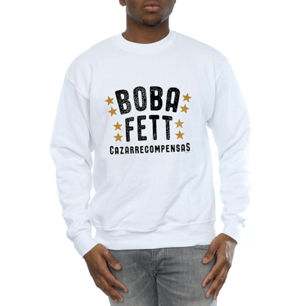 Star Wars Mens Boba Fett Legends Tribute Sweatshirt L Vit White L