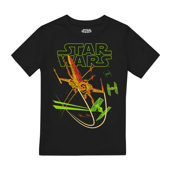 Star Wars barn/barn X-Wing T-shirt 9-10 år svart Black 9-10 Years