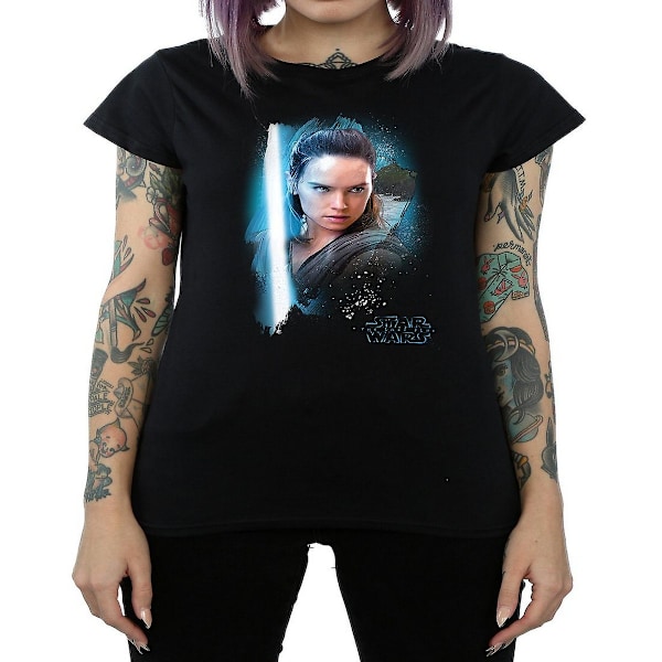 Star Wars: The Last Jedi Dam/Damer Rey Borstad Bomull T-shirt Black M