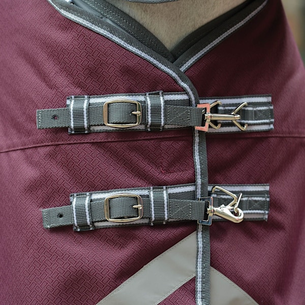 Weatherbeeta Comfitec Plus Dynamic II Avtagbar Hals Lätt Hästtäcke 5´ 6 Maroon/Grå/Vit Maroon/Grey/White 5´ 6