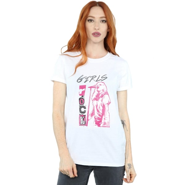 Debbie Harry Dam/Dam Tjejer Rock Bomull Boyfriend T-Shirt White 3XL