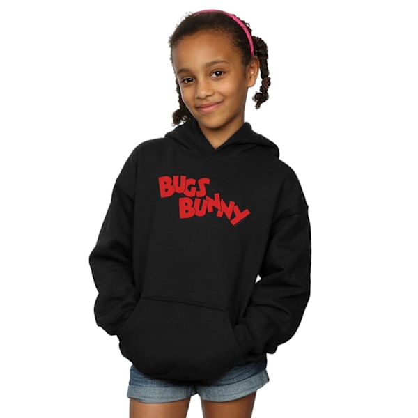 Looney Tunes Girls Bugs Bunny Name Hoodie 7-8 år Svart Black 7-8 Years