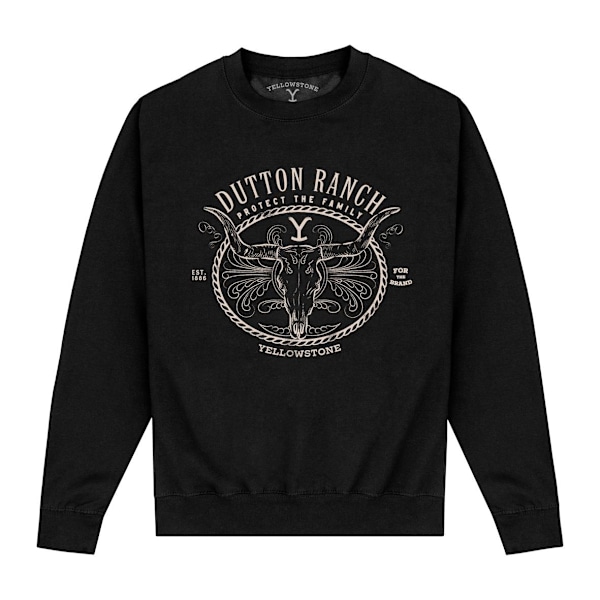 Yellowstone Unisex Vuxen Dutton Ranch Skalle Sweatshirt L Svart Black L