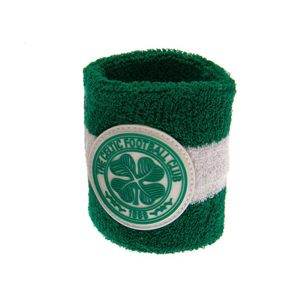 Celtic FC Unisex Adult Crest bomullsarmband (paket med 2) One S Green/White One Size