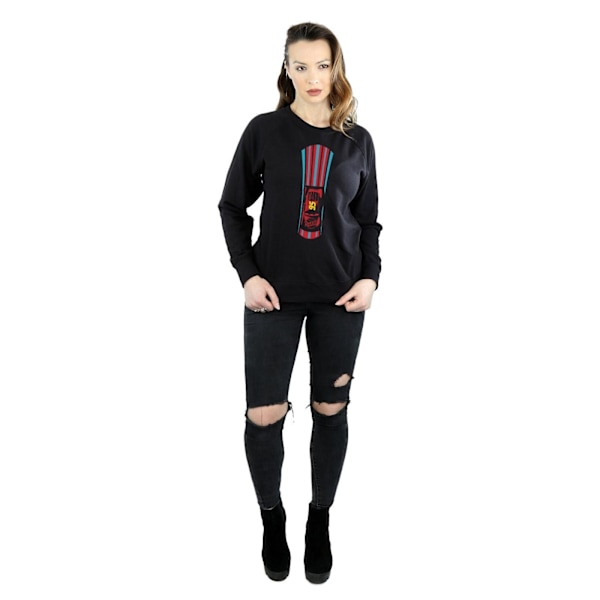 Disney Dam/Kvinnor Bilar Blixten McQueen Ränder Sweatshirt Black XXL