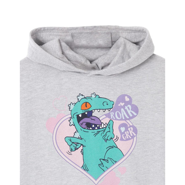 Rugrats Dam/Kvinnor Älskar Reptar Marl Hoodie XXL Grå Grey XXL