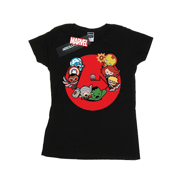 Marvel Womens/Ladies Kawaii Avengers Ready Steady War Bomull T-shirt Black M