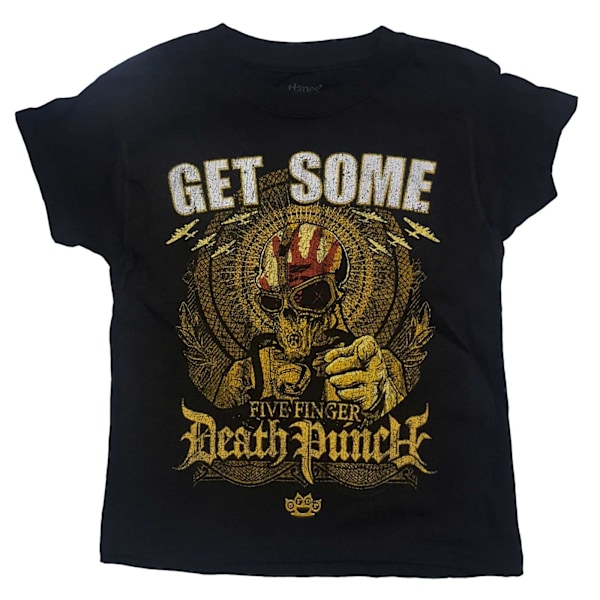Five Finger Death Punch Barn/Barn Get Some Bomull T-shirt Black 9-10 Years