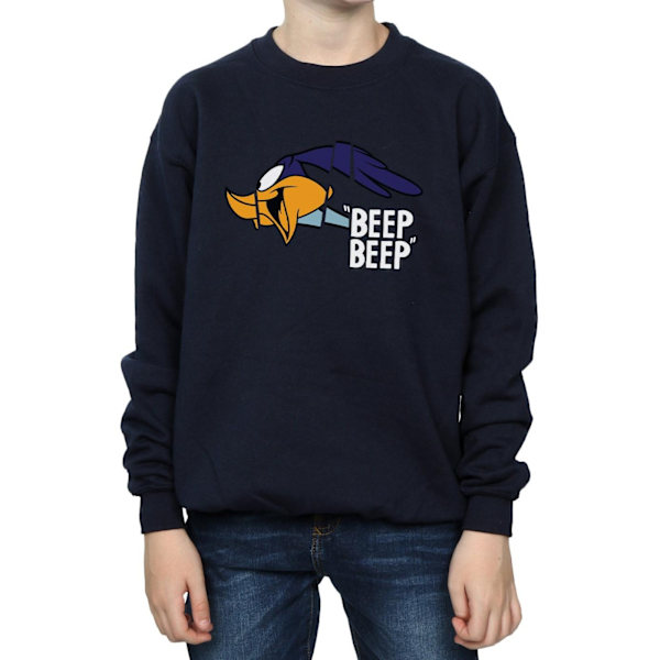 Looney Tunes Pojkar Beep Beep Road Runner Bomullströja 7-8 År Navy Blue 7-8 Years