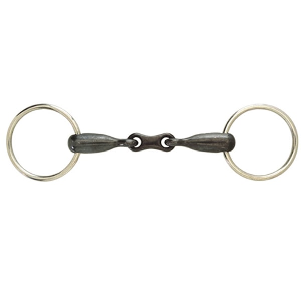 Korsteel Sweet Iron French Link Löst Ring Snaffle Bit 5.5in Svart Black 5.5in
