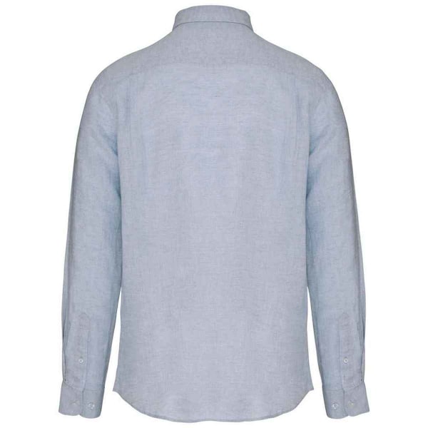 Spasso Linneskjorta för män, långärmad, XL, Linneblå Linen Blue XL