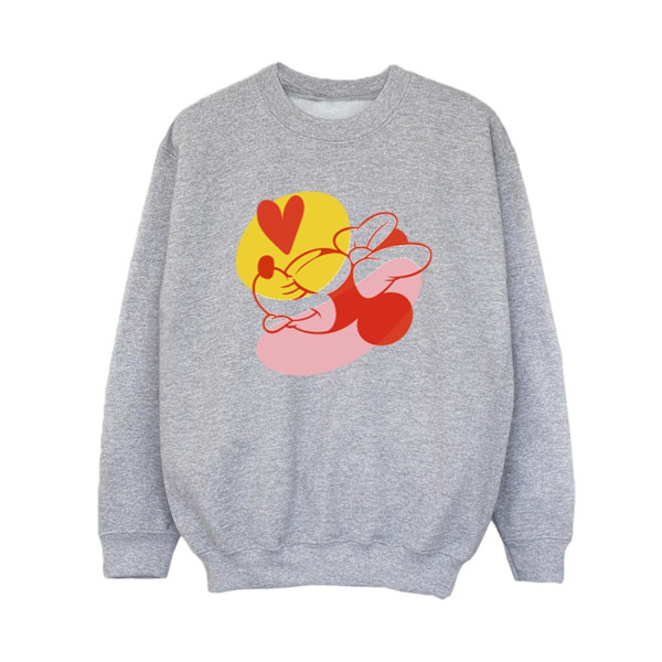 Disney Boys Minnie Mouse Tongue Heart Sweatshirt 7-8 år Spor Sports Grey 7-8 Years