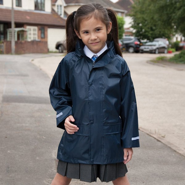 Result Barn/Barn Core Junior Stormdri Regnjacka 11- Navy Blue 11-12 years