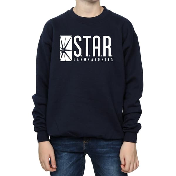 DC Comics Pojkar The Flash Star Labs Tröja 7-8 År Marinblå Navy Blue 7-8 Years