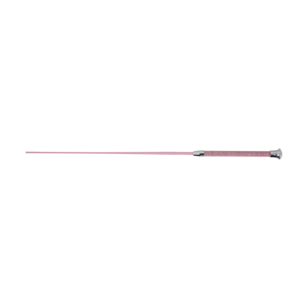 HySCHOOL Diamante Stoned Schooling Whip 110cm Rosa Pink 110cm
