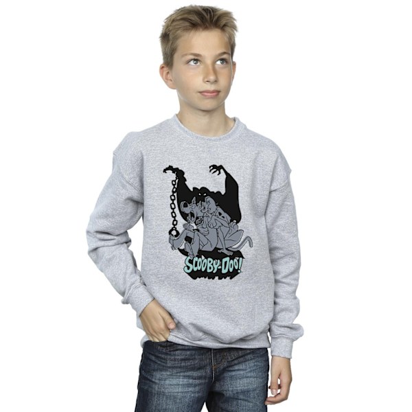 Scooby Doo Pojkar Skrämd Hopp Sweatshirt 9-11 År Sports Grey Sports Grey 9-11 Years