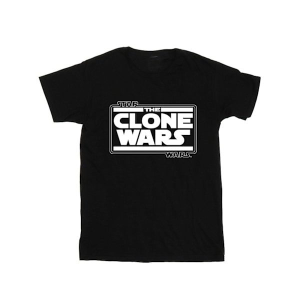 Star Wars T-shirt för män med Clone Wars-logotyp, M, svart Black M
