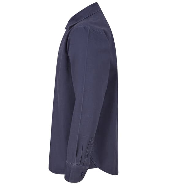 Front Row Herr Pullover Bomull Drill Skjorta XL Tvättat Marinblått Washed Navy XL