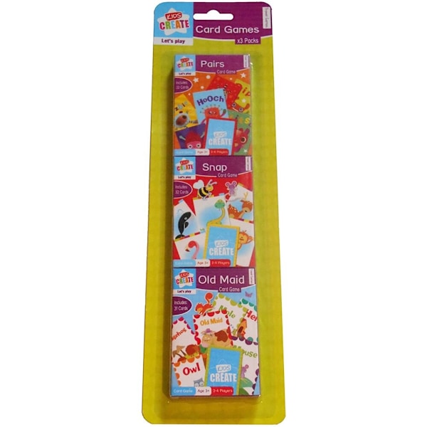 Kids Create Resespel Kortlek (Paket med 3) En Storlek Flerfärgad Multicoloured One Size