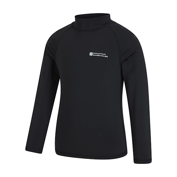 Mountain Warehouse Barn/Barnkläder Långärmad Rashguard 2-3 År Black 2-3 Years