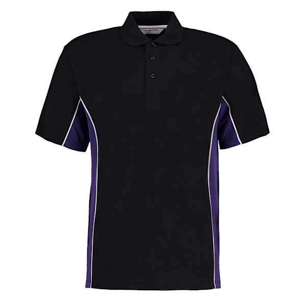 GAMEGEAR Herr Track Classic Polotröja L Svart/Lila/Vit Black/Purple/White L