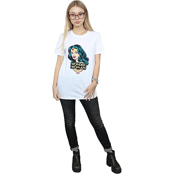 Wonder Woman Dam T-shirt i bomull för kvinnor/damer, M, vit White M