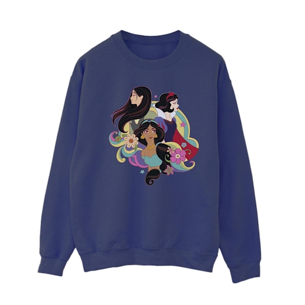 Disney Dam/Damer Princess Mulan Jasmine Snövit Sweatshirt Navy Blue L