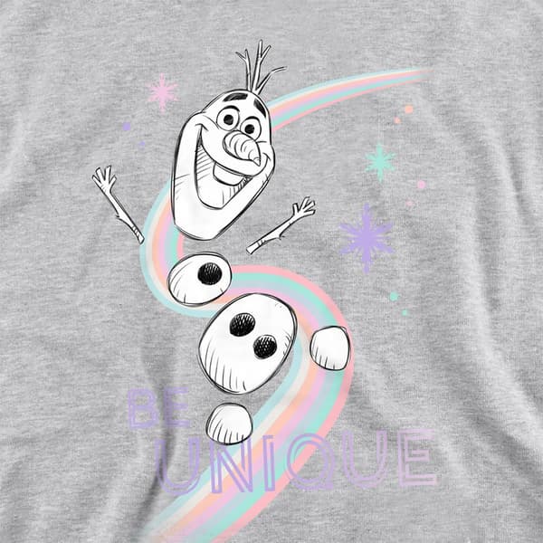 Frozen Barn/Barn Be Unique Olaf Regnbåge Heather Pullover H Athletic Heather 7-8 Years