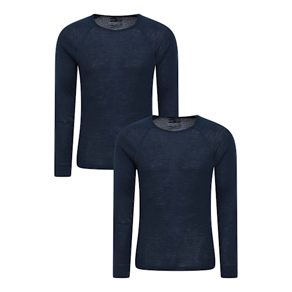 Mountain Warehouse Merino Ull Baslager Topp (2-pack) Navy 4XL