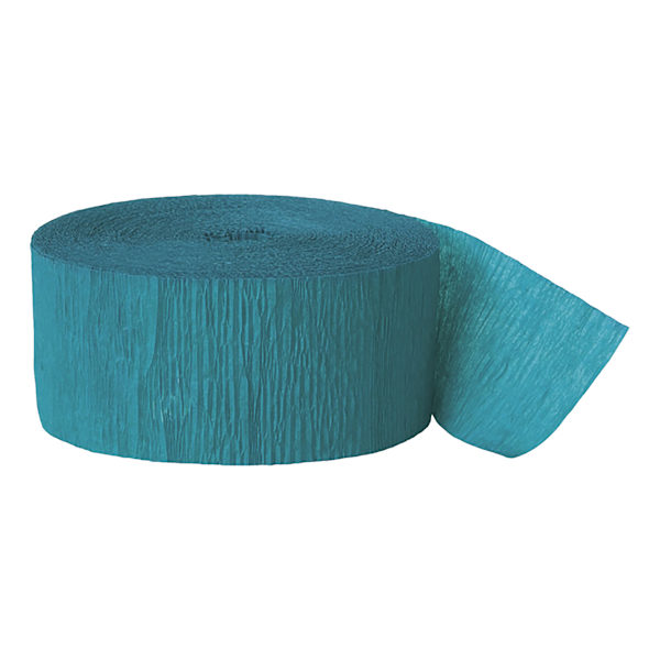 Unik Fest Crepe Streamer Rulle (81ft) En Storlek Teal Grön Teal Green One Size