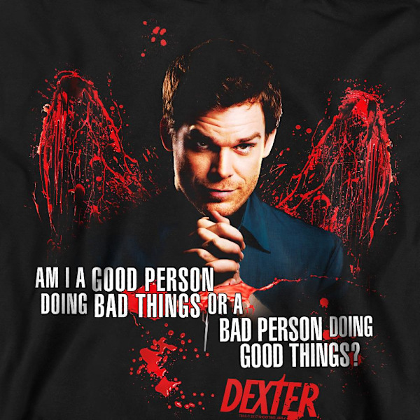 Dexter Unisex Vuxen Good Bad Sweatshirt M Svart Black M