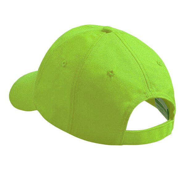 Beechfield Plain Unisex Junior Original 5 Panel Baseball Cap On Lime Green One Size