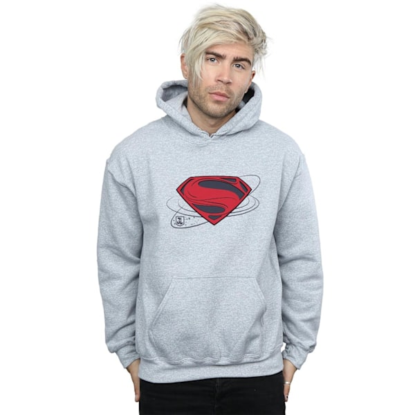 DC Comics Justice League Movie Superman Logo Hoodie XL Spo Sports Grey XL