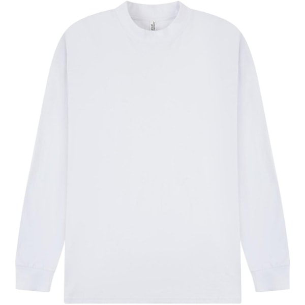 Casual Classics Unisex Vuxen Kammad Ringspunnen Bomull Förlängd Halsringning White XS