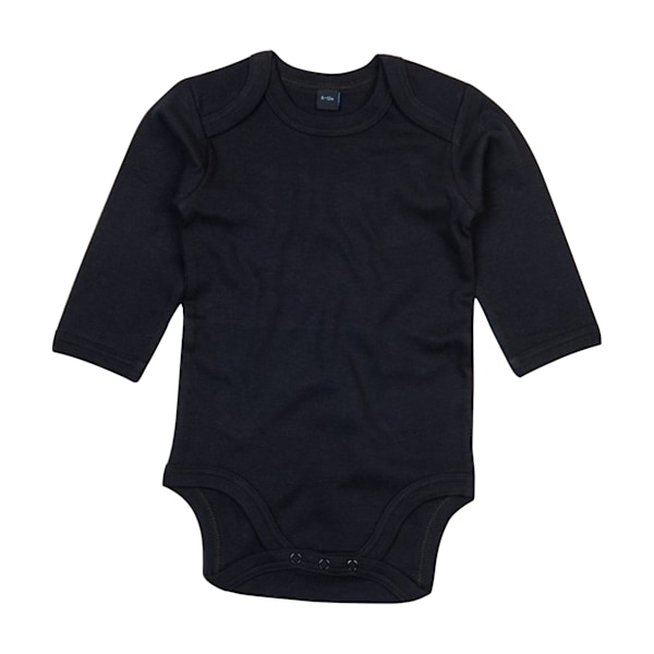 Babybugz Baby Unisex Ekologisk Långärmad Body 6-12 Månader B Black 6-12 Months