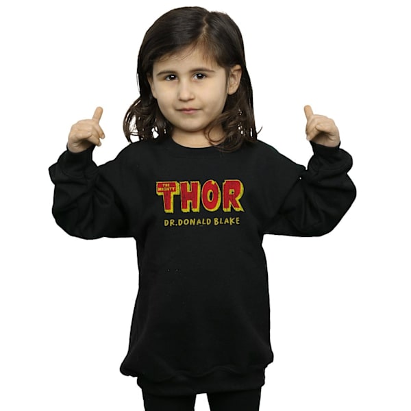 Marvel Girls Thor AKA Dr Donald Blake Sweatshirt 5-6 år Svart Black 5-6 Years