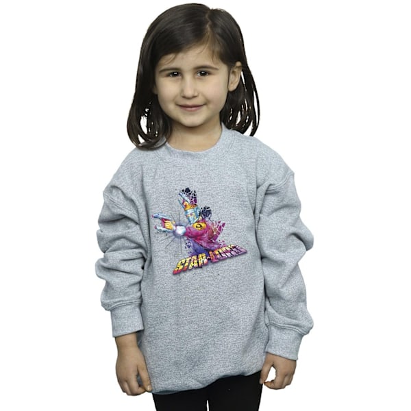 Marvel Girls Guardians Of The Galaxy Abstract Star Lord Sweatsh Sports Grey 9-11 Years