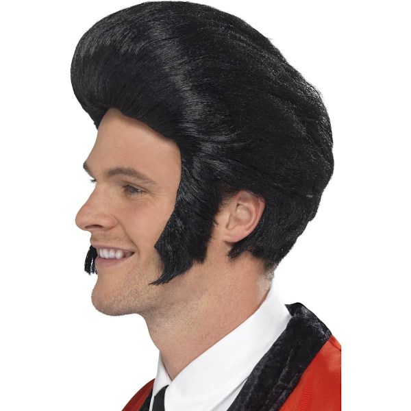 Smiffys Herr 50-tals Quiff King Peruk One Size Svart Black One Size